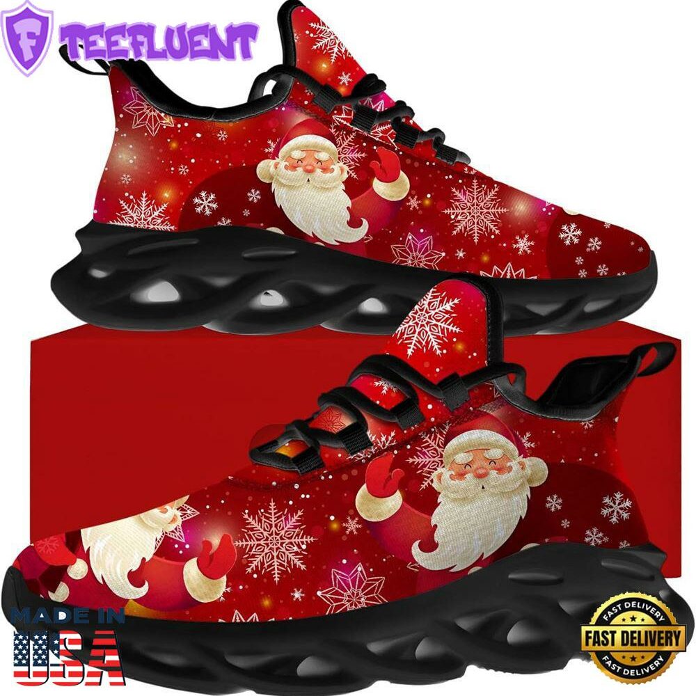 Christmas Running Shoes, Happy Santa Claus Max Soul Shoes