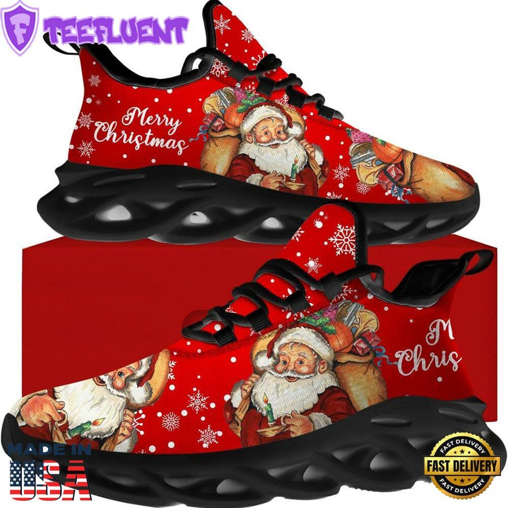 Christmas Running Shoes, Merry Christmas Gift From Santa Max Soul Shoes