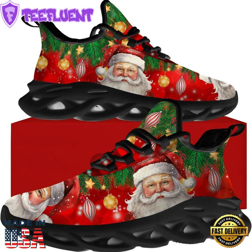Christmas Running Shoes, Merry Christmas Santa Max Soul Shoes