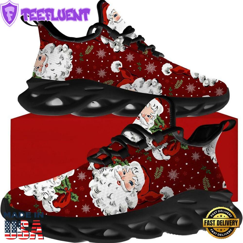 Christmas Running Shoes, Santa Claus Funny Max Soul Shoes
