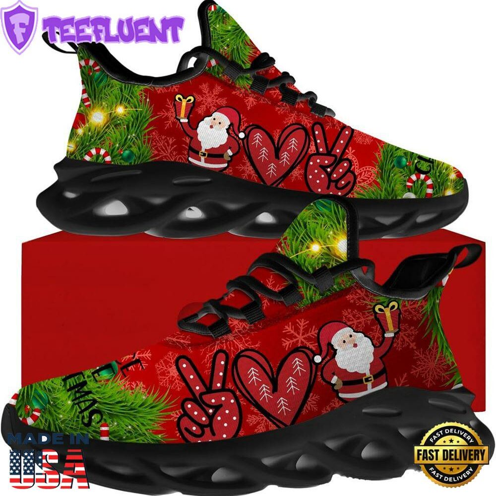 Christmas Running Shoes, Santa Feace Love Christmas Max Soul Shoes