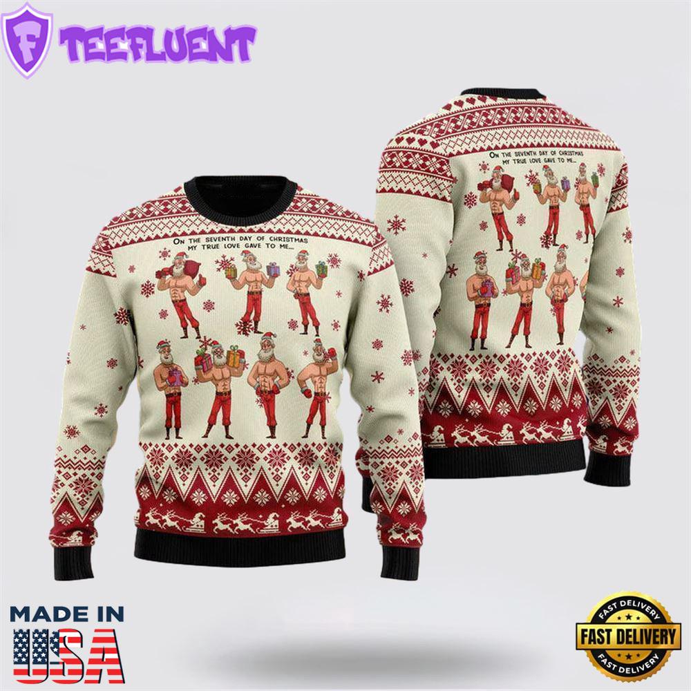 Christmas Seven Sexy Santa Claus Ugly Christmas Sweater For Men And Women