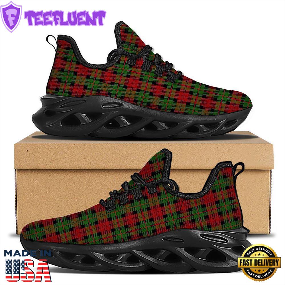 Christmas Tartan Red Plaid Black Max Soul Shoes