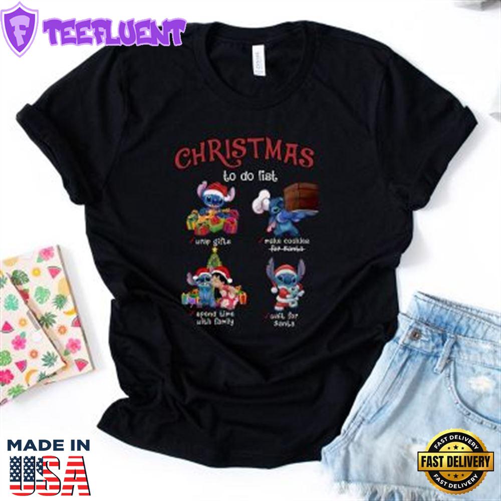 Christmas To Do List Shirt-Funny Christmas Shirt-Stitch Christmas Shirt-Lilo Shirt-Christmas Gift Shirt