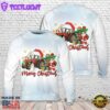 Christmas Tractor With Santa And Snowman Ugly Christmas Sweater For Men And Women