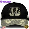 Cincinnati Bengals 2024 Salute to Service Club Black Camo Cap Gift For Veteran