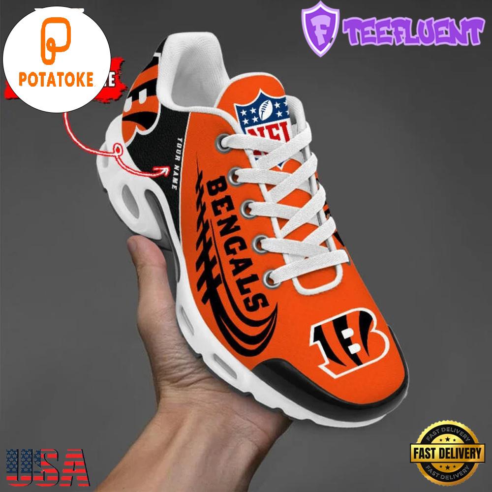 Cincinnati Bengals Custom Name Air Cushion Sports Shoes Air Max Plus Shoes