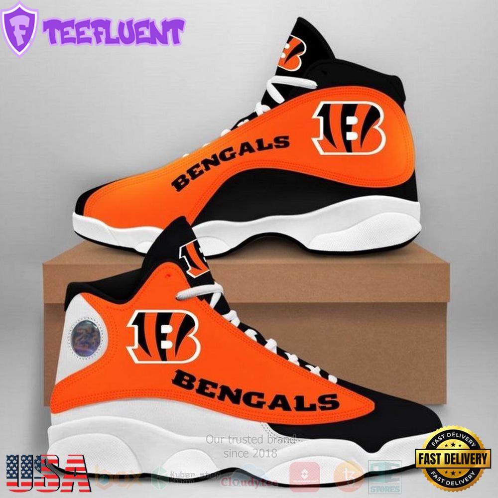Cincinnati Bengals NFL Big Logo Football Team Air Jordan 13 Shoes - Gift For Fans