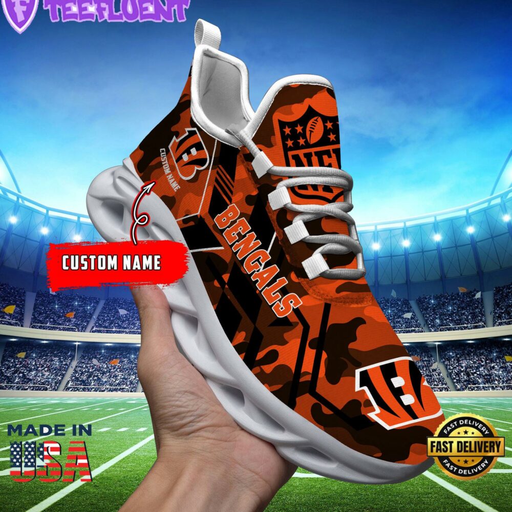 Cincinnati Bengals NFL Clunky Max Soul Shoes Personalized 1