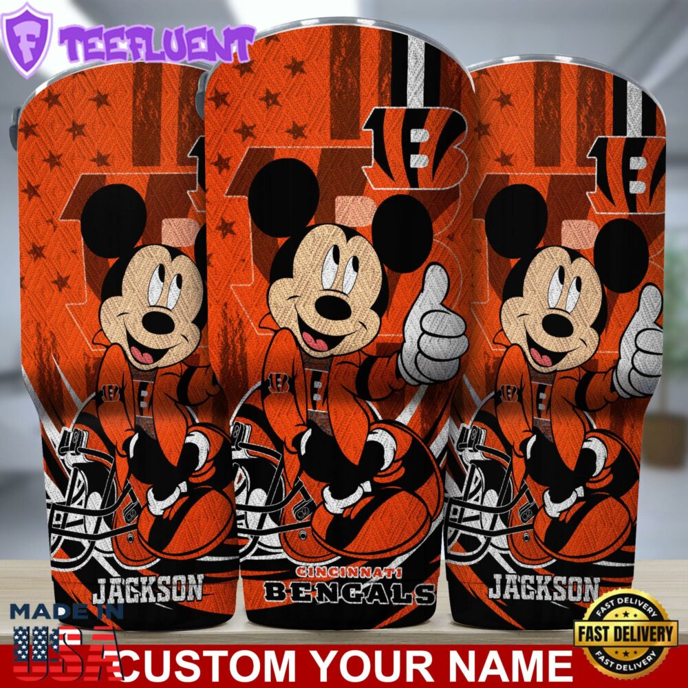 Cincinnati Bengals NFL-Custom Tumbler Mickey Mouse For You