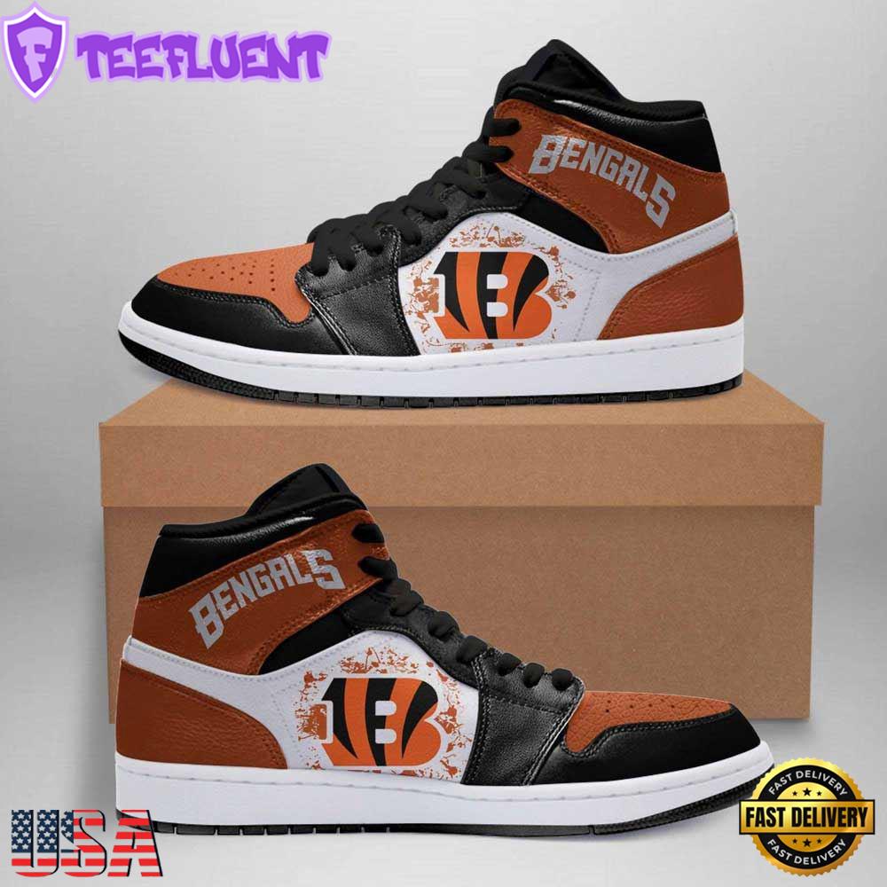 Cincinnati Bengals Orange NFL JD1 Boot Sneakers Shoes