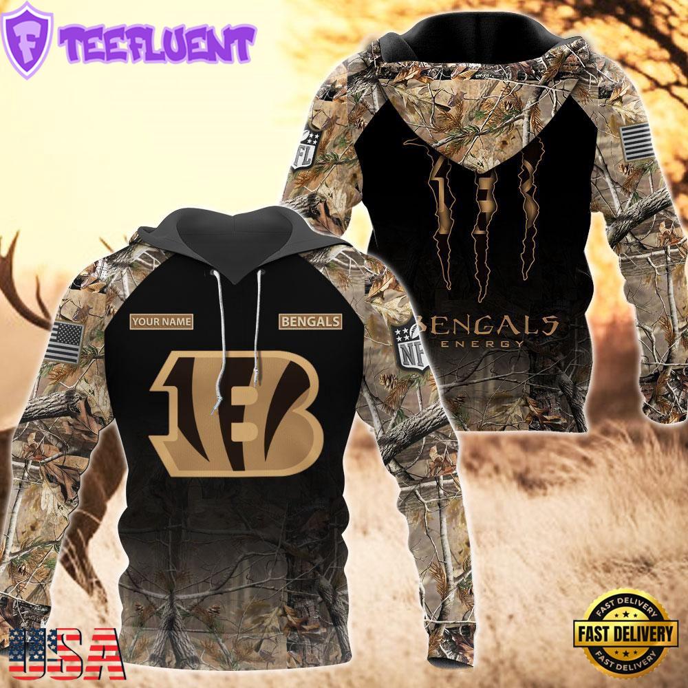 Cincinnati Bengals Personalized Hoodie Camo Hunting Perfect Gift