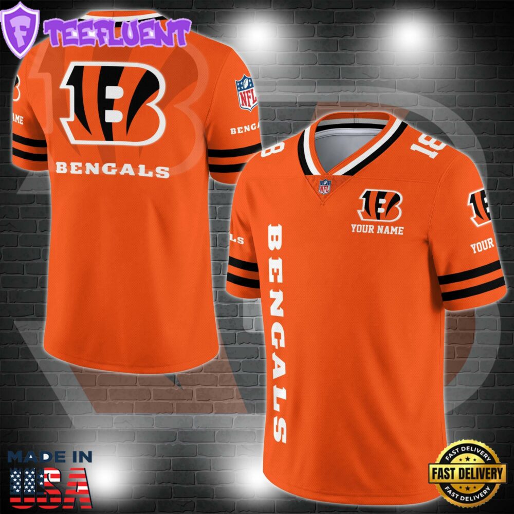 Cincinnati Bengals Personalized V-neck Football Jersey Sport Gifts For Fan AZCVFJ026