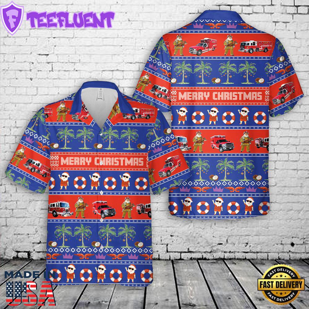 City of Yuma Fire Department Christmas Hawaiian Shirt