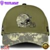Cleveland Browns 2024 Salute to Service Club Green Camo Cap Gift For Veteran