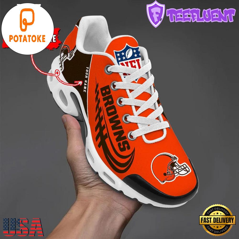 Cleveland Browns Custom Name Air Cushion Sports Shoes Air Max Plus Shoes
