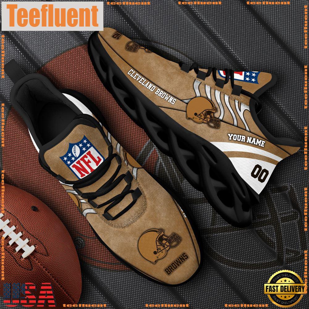 Cleveland Browns NFL Clunky Shoes For Fans Custom Name And Number
