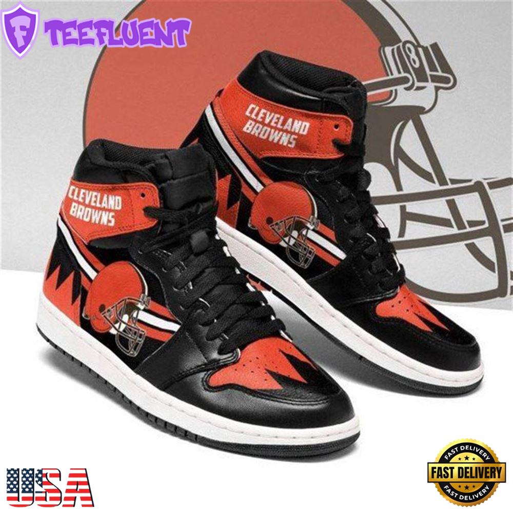 Cleveland Browns Nfl Football Air Jordan Sneaker Boots Shoes For Men Women