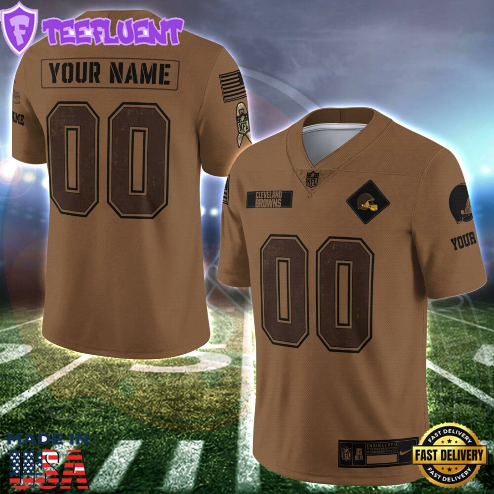 Cleveland Browns Personalized V-neck Football Jersey Sport Gifts For Fan SPTFBJERSEY008