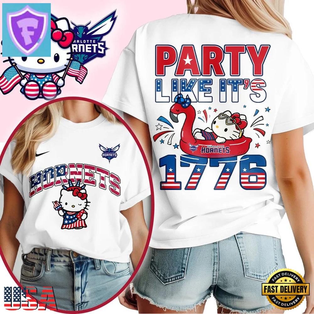 Cleveland Cavaliers 2026 NBA Hello Kitty Independence Day Unisex 3D Shirt