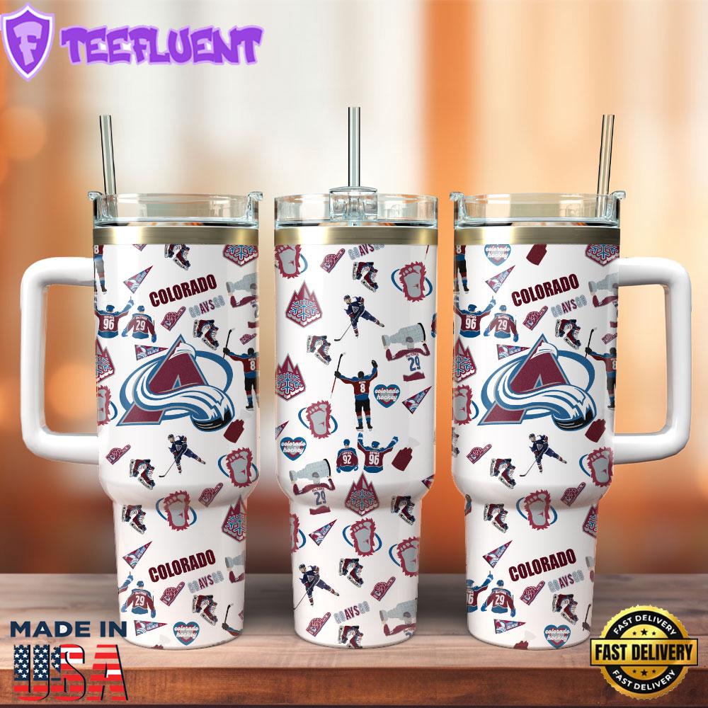 Colorado Avalanche Ice Hockey NHL Sport Custom Stanley Quencher 40oz Stainless Steel Tumbler