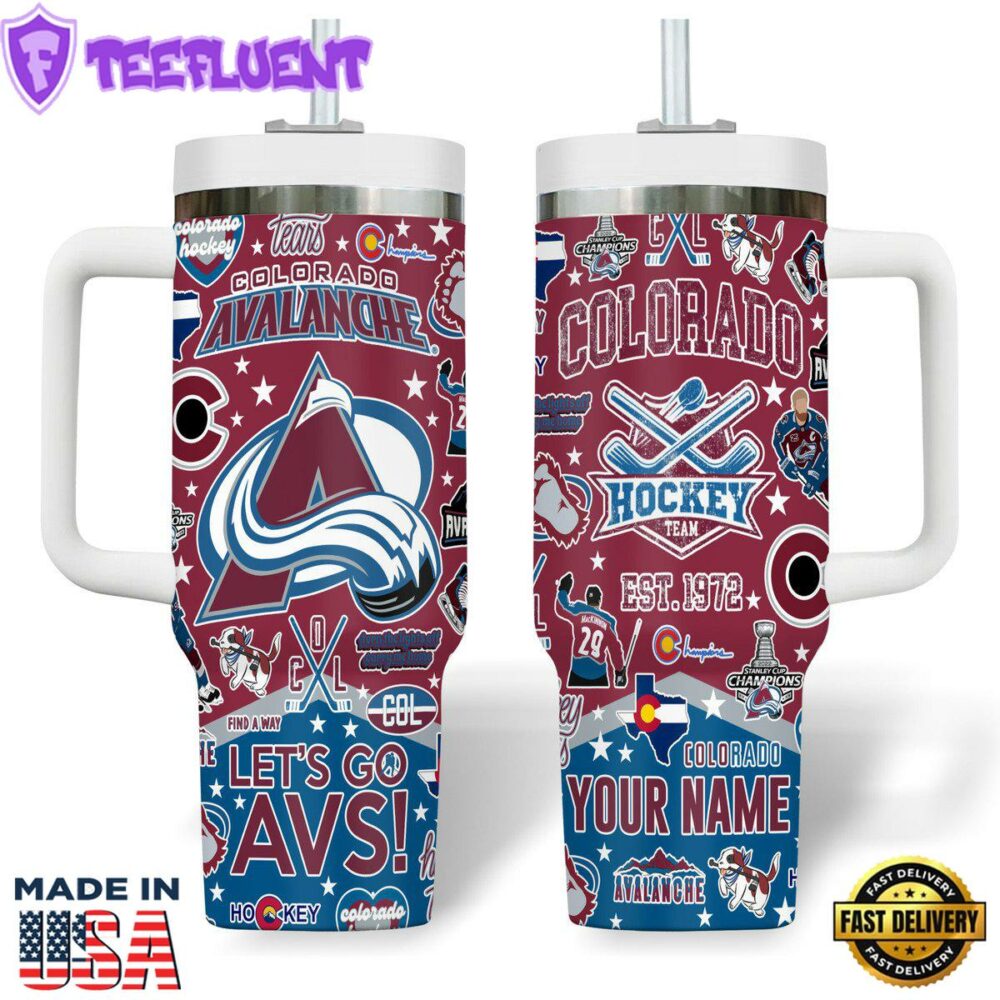 Colorado Avalanche NHL Custom Stanley Quencher 40oz Stainless Steel Tumbler