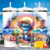 Colorful Stitch Summer Cartoon Custom Stanley Quencher 40oz Stainless Steel Tumbler With Handle
