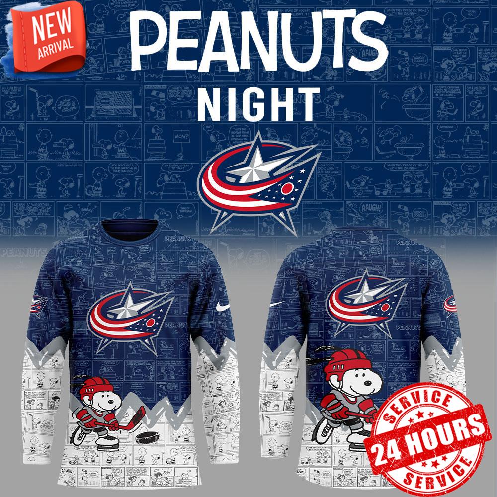 Columbus Blue Jackets 75th Anniversary of Peanuts Jersey