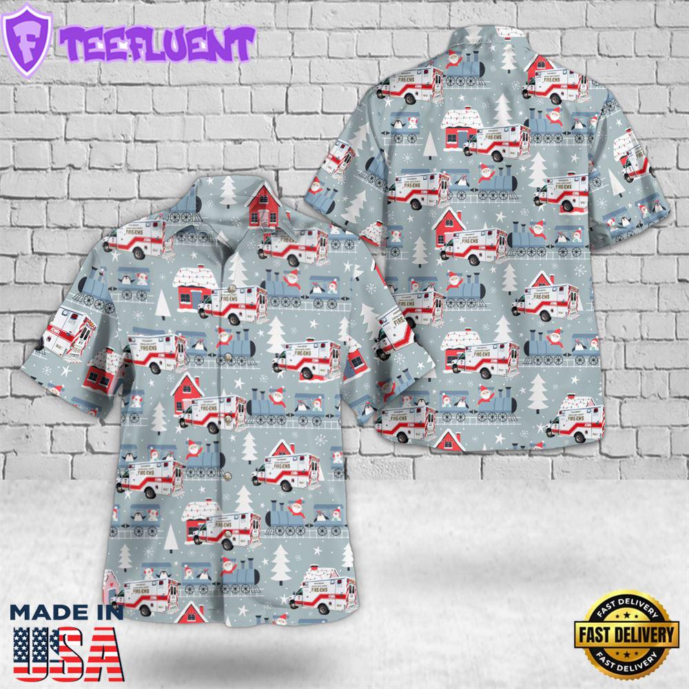 Contra Costa County EMS Agency, California Christmas Hawaiian Shirt