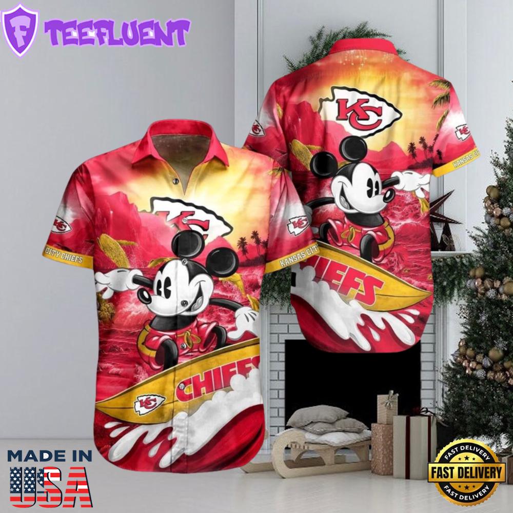 Cool Disney Mickey Mouse Kansas City Chiefs Hawaiian Shirt