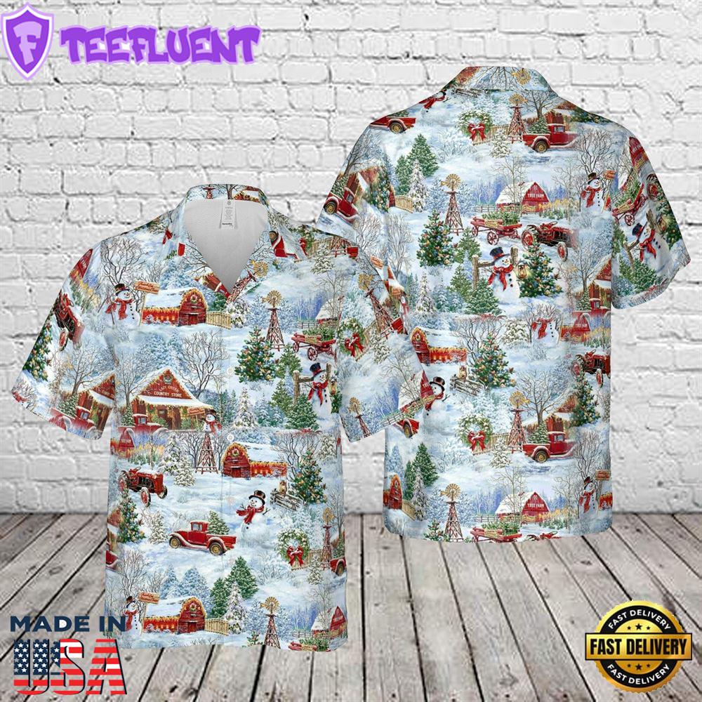 Country Christmas Hawaiian Shirt