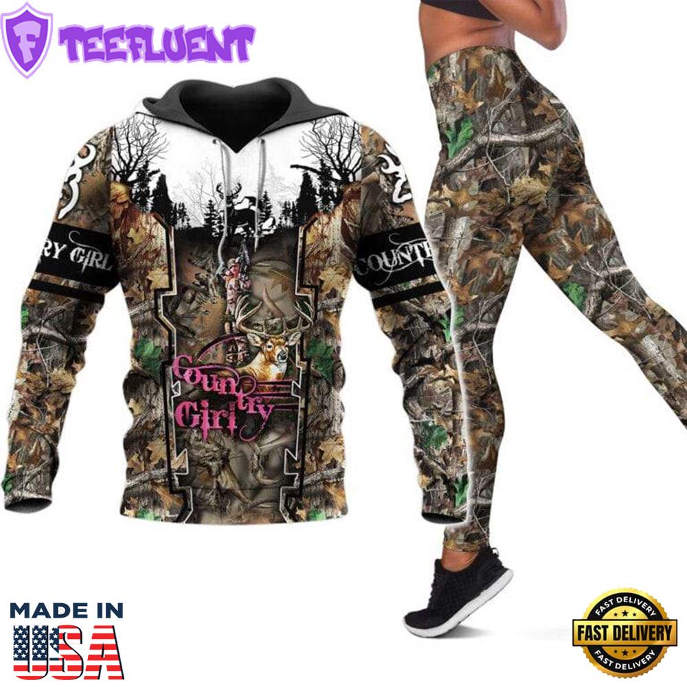 Country Girl All Over Print Leggings Hoodie Set Outfit
