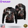 Cow American Flag Patriotic Ugly Christmas Sweater