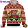 Cow Christmas Funny Farm Truck Red Christmas Hoodie All Over Print