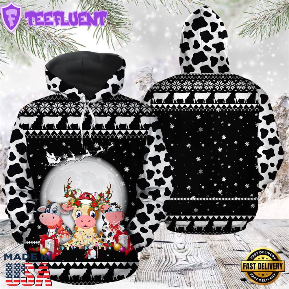 Cow Christmas Hoodie All Over Print
