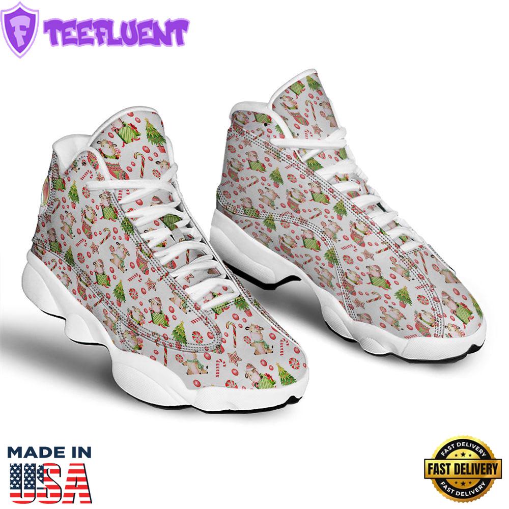 Cow Christmas Print Pattern Jd13 Shoes For Men Women