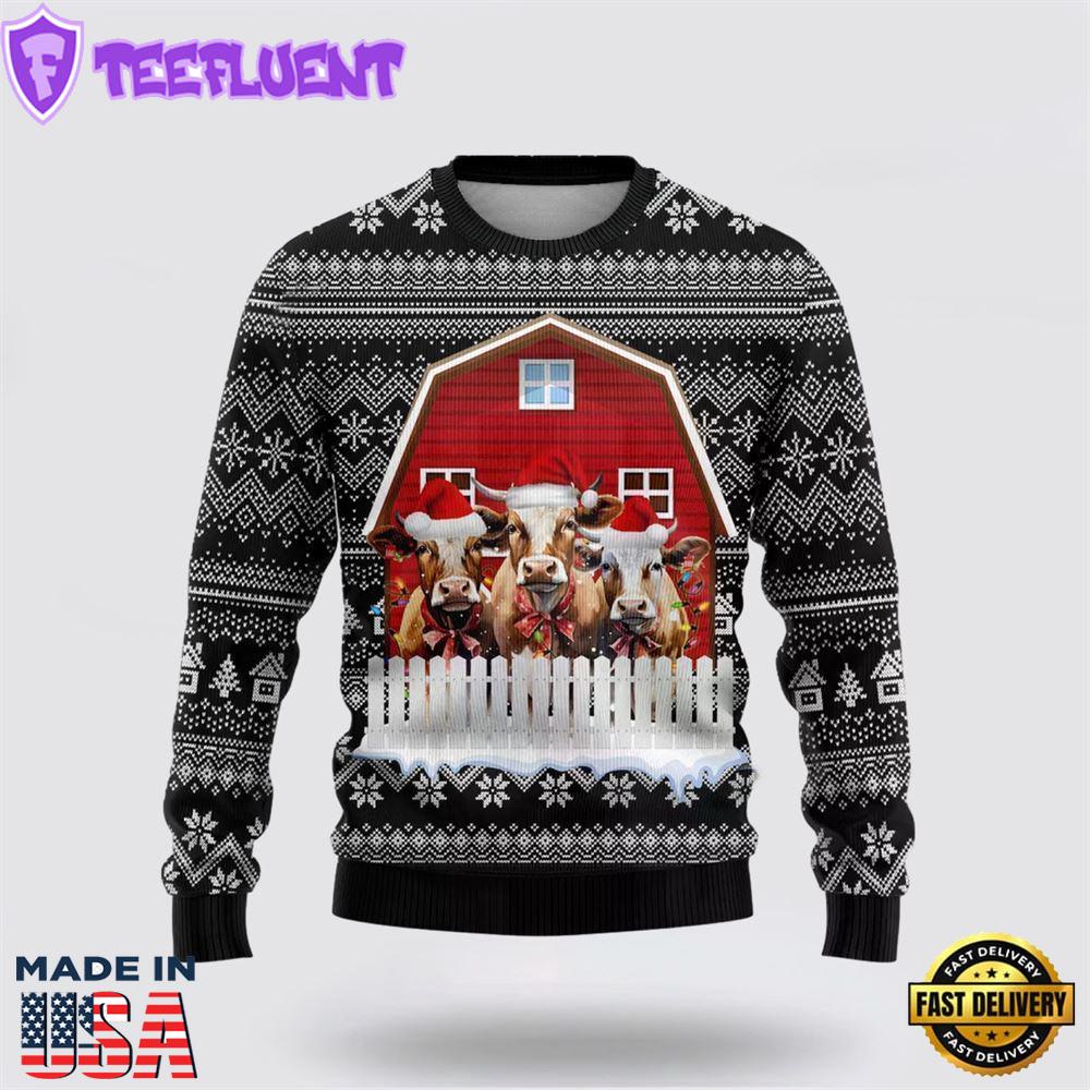 Cow Farm Ugly Christmas Sweater