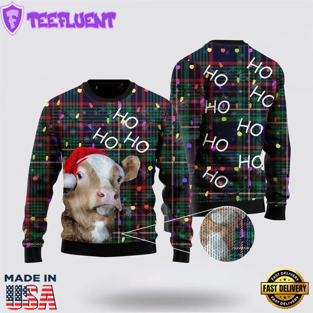 Cow, Hohoho Ugly Christmas Sweater