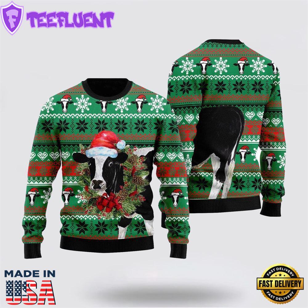 Cow Merry Christmas Ugly Christmas Sweater