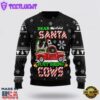 Cow & Red Truck Christmas Dear Santa Just bring Cows Ugly Christmas Sweater
