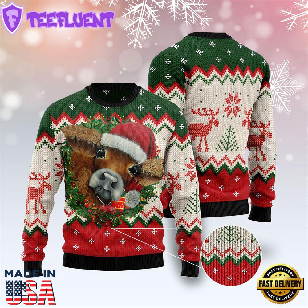 Cow Xmas Ugly Christmas Sweater