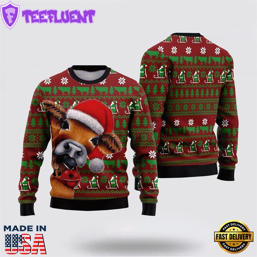 Cow Xmas Ugly Christmas Sweater