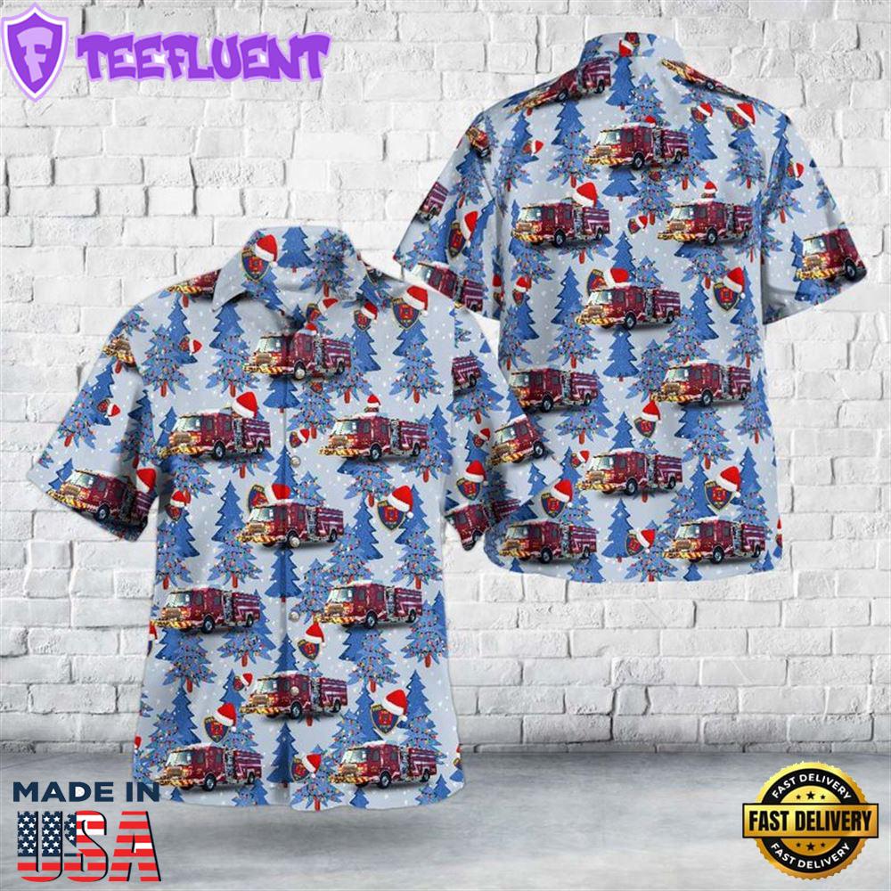 Crosby, Texas, Crosby Volunteer Fire Department Christmas Hawaiian Shirt