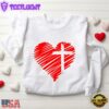 Cross And Heart Christian Sweatshirt