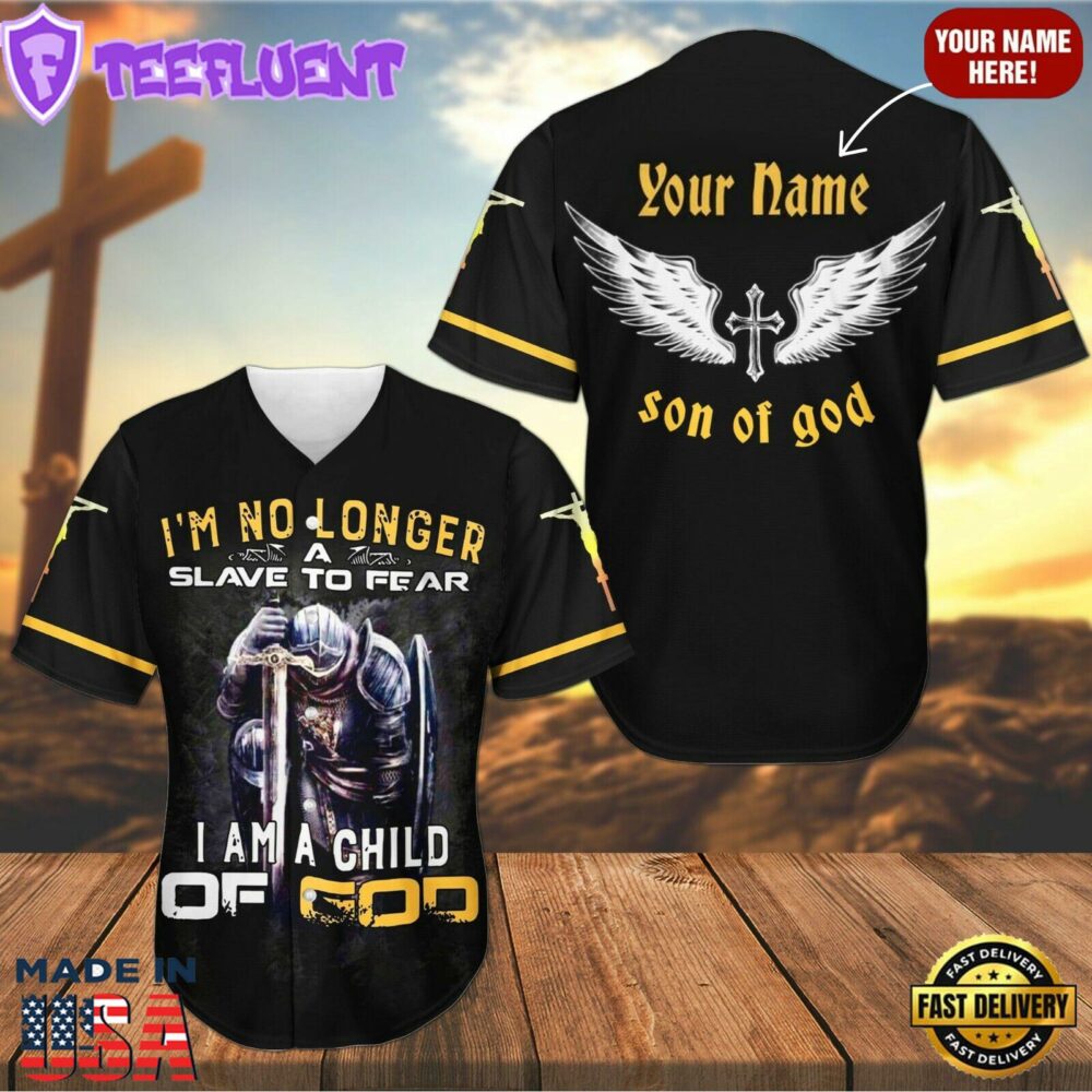 Cross Angel Wings Baseball Jersey - Child Of God Custom Baseball Jersey Shirt For Men Women