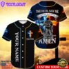 Cross Flame Baseball Jersey - Amen Custom Printed 3D Baseball Jersey Shirt For Men Women