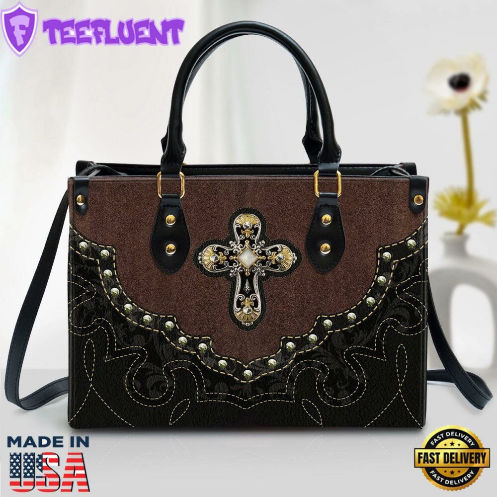 Cross Leather Handbag 2 Christ Gifts Leather Bags