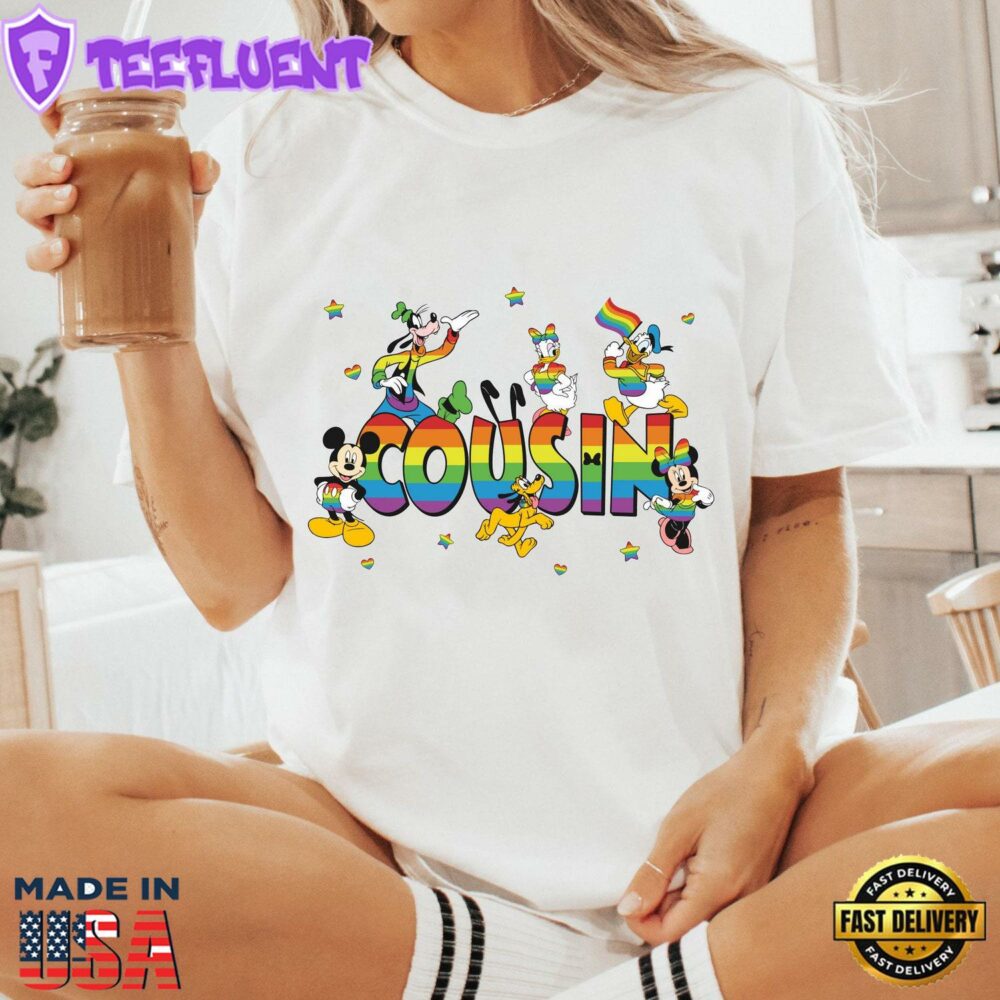 Custom Disney LGBT Rainbow Pride Shirt Mickey and Friends Comfort Colors Tee for Gay Pride Month