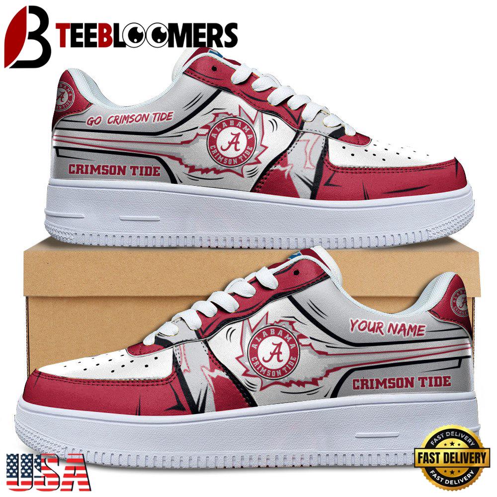 Custom Name Alabama Crimson Tide Air Force 1 Shoes