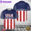 Custom Name America Red, White & Blue Baseball Jersey